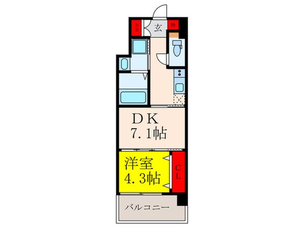 ライブガーデン江坂Ⅷの物件間取画像